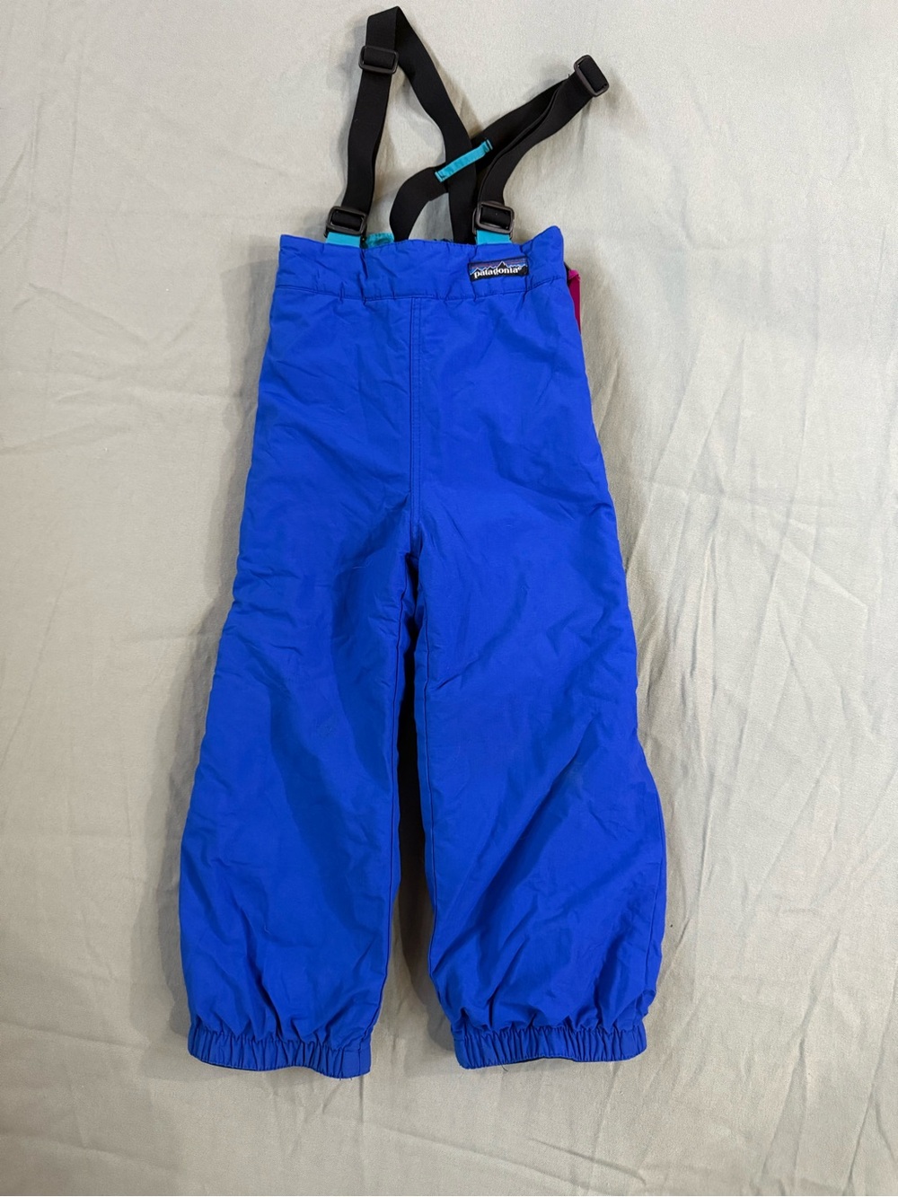 Vintage 90's Patagonia Kids 4/5 Overall Snow Bibs/Pants Suspenders Blue